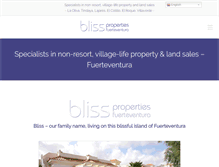 Tablet Screenshot of bliss-properties.com